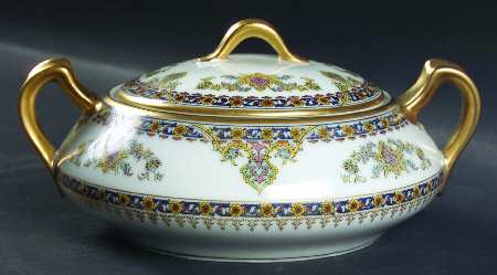 Oriental Sugar Bowl & Lid