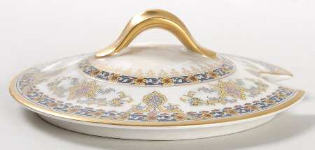 Oriental Lid for Sauce Boat with Attached Underplate