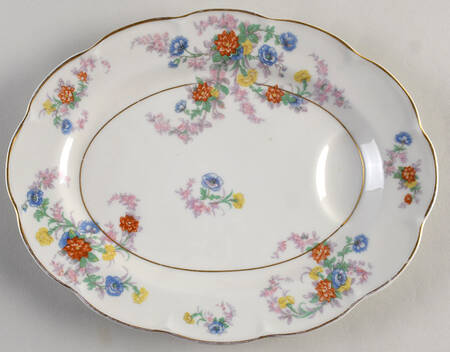 Orleans (Floral) 11" Oval Serving Platter