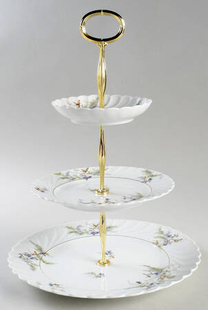Orsay 11 1/4"  2 Tier Footed Serving Tray (DP,SP,FR) HC