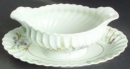 Orsay Gravy Boat with Attached Underplate by Haviland