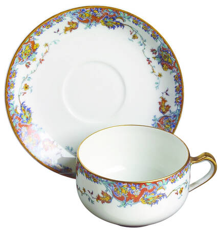 Paisley  Flat Cup & Saucer Set