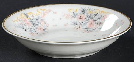 Paisley (Pink & Grey) Fruit/Dessert (Sauce) Bowl