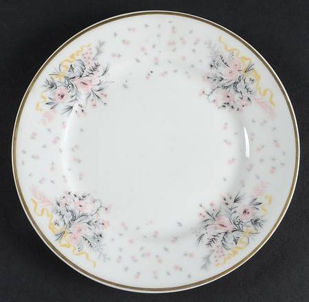 Paisley (Pink & Grey) Bread & Butter Plate