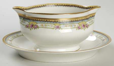 Paris Gold Gravy Boat with Attached Underplate
