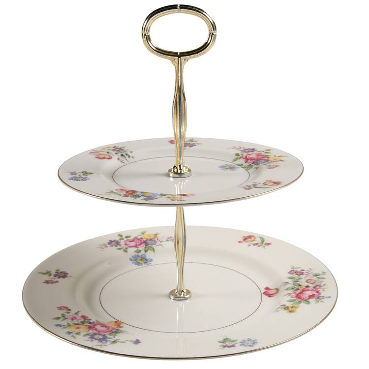 Pasadena 6 5/8"-10"  2 Tiered Serving Tray (Dp, Sp) HC