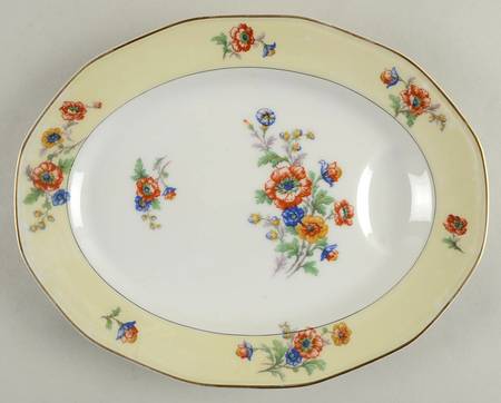 Peonies 11" Oval Serving Platter