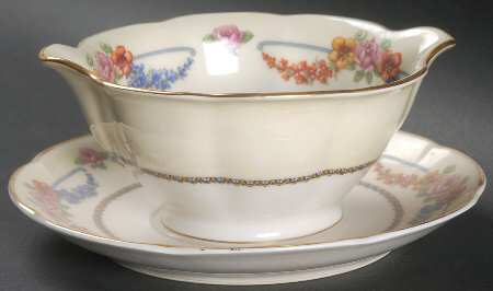 Picardy (France) Gravy Boat with Attached Underplate
