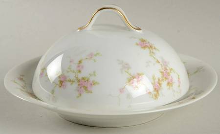 Pink Spray Round Covered Butter