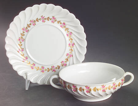 Plaisance Flat Cream Soup Bowl & Saucer Set