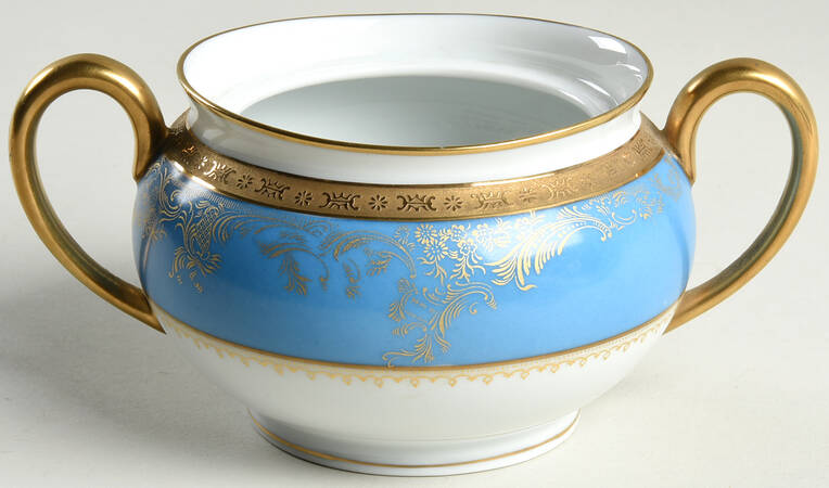 Pompadour Bleu (Powder Blue) Sugar Bowl No Lid