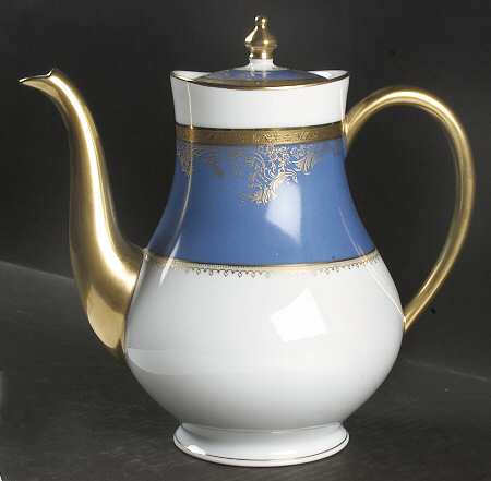 Pompadour Bleu (Powder Blue) Coffee Pot & Lid