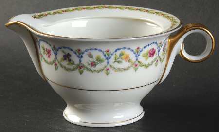 Pompadour Blue and Green (Gold Trim) Creamer