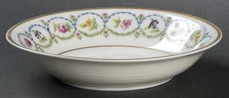 Pompadour Blue and Green (Gold Trim) Fruit/Dessert (Sauce) Bowl