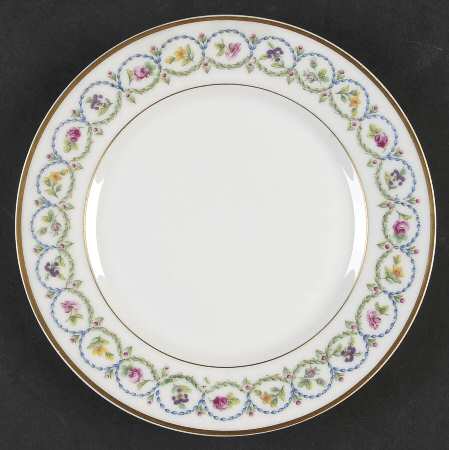 Pompadour Blue and Green (Gold Trim) Salad Plate