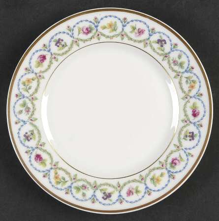 Pompadour Blue and Green (Gold Trim) Bread & Butter Plate