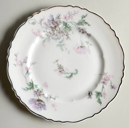 Pompadour Lavender Pink (Platinum Trim) Bread & Butter Plate
