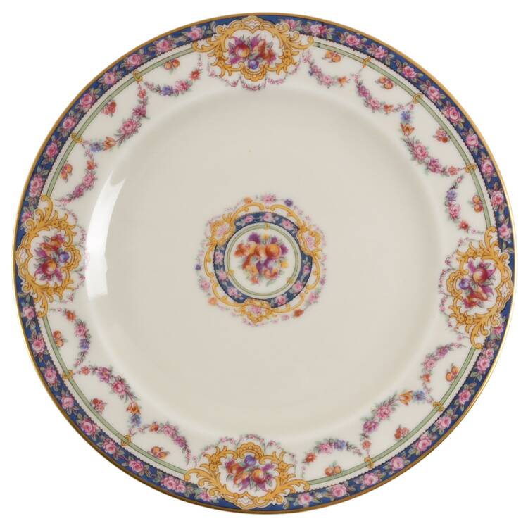Pompadour (Yellow Scrolls) Salad Plate