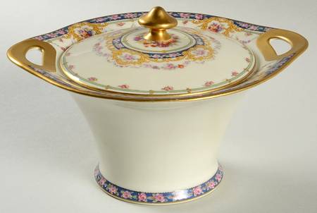 Pompadour (Yellow Scrolls) Sugar Bowl & Lid
