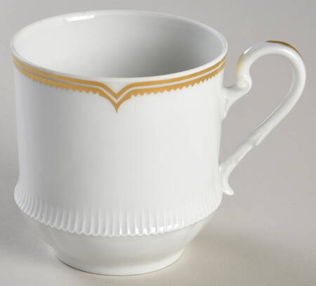 Pompadour White Gold Design (No Trim) Flat Cup