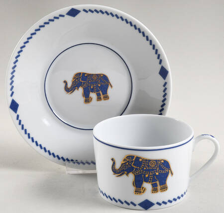 Pondichery Flat Cup & Saucer Set
