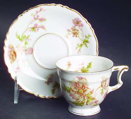Poppy Footed Demitasse Cup & Saucer Set