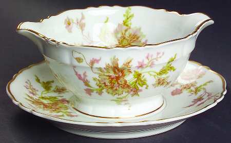 Poppy Gravy Boat with Attached Underplate