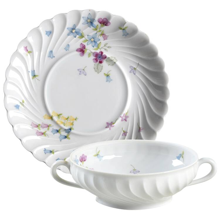 Prairie Flat Cream Soup Bowl & Saucer Set