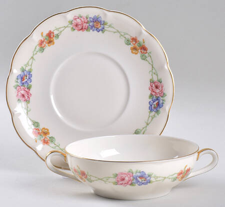 Provence (New York) Flat Cream Soup Bowl & Saucer Set
