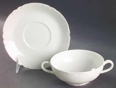 Ranson  Flat Cream Soup Bowl & Saucer Set by Haviland