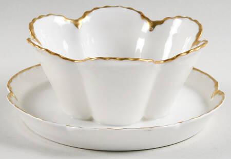 Ranson (Gold Trim) Mayonnaise with Attached Underplate