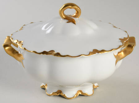 Ranson (Gold Trim) Covered Soup Bowl