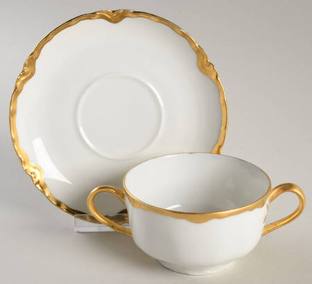 Ranson (Gold Trim) Bouillon Soup & Saucer Set