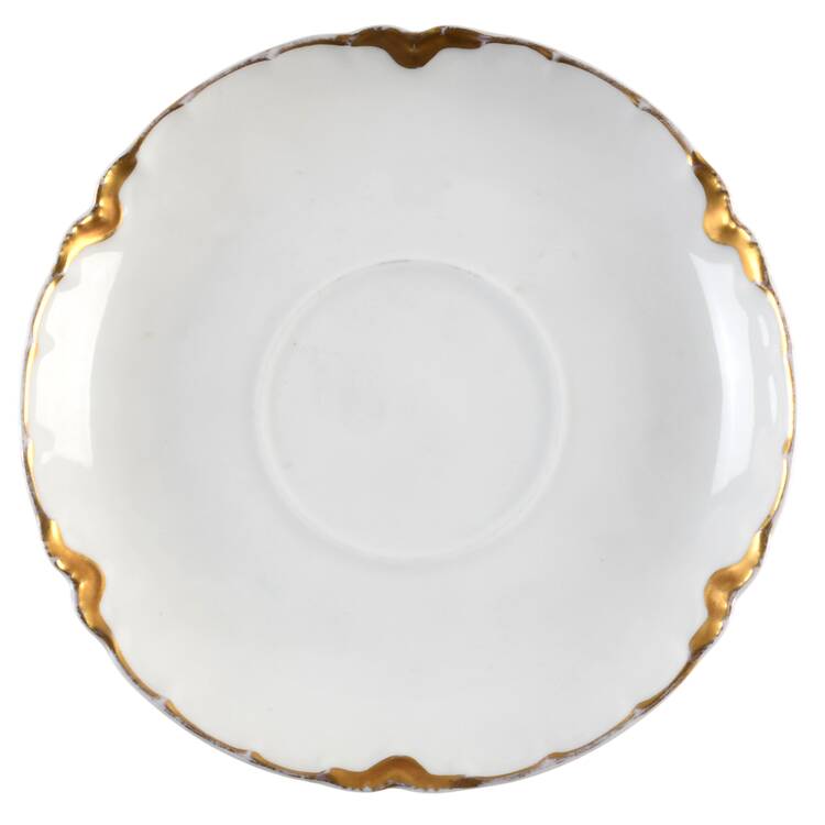 Ranson (Gold Trim) Saucer for Flat Cup