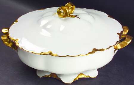 Ranson (Gold Trim) Round Covered Vegetable
