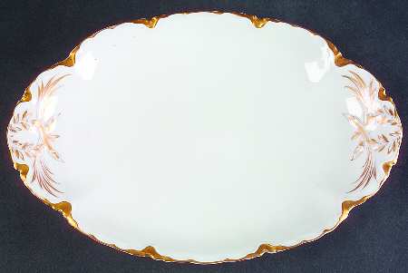 Ranson (Gold Trim) 11" Oval Serving Platter
