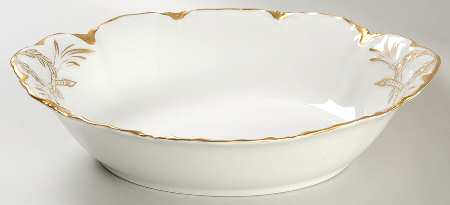 Ranson (Gold Trim) 9" Oval Vegetable Bowl