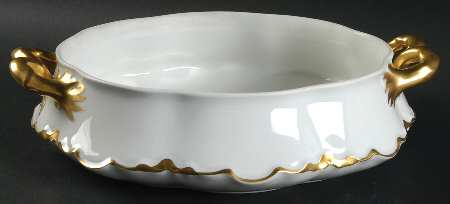 Ranson (Gold Trim) Round Vegetable No Lid