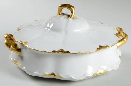 Ranson (Gold Trim) Round Covered Vegetable