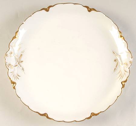 Ranson (Gold Trim) 12" Chop Plate (Round Platter)