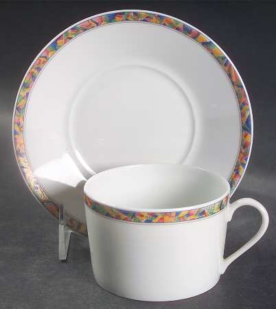 Reve De Peintre Flat Cup & Saucer Set