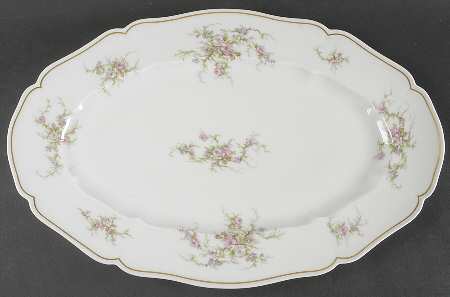 Remembrance 18" Oval Serving Platter by Haviland