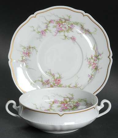Remembrance Flat Cream Soup Bowl & Saucer Set