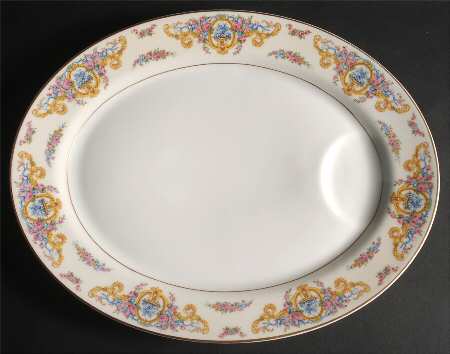 Renaissance (Urns of Flowers) 15" Oval Serving Platter