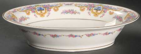 Renaissance (Urns of Flowers) 9" Oval Vegetable Bowl