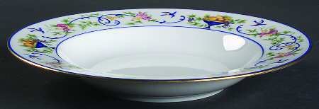 Renaissance (Urns of Fruit) Large Rim Soup Bowl