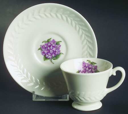 Regents Park Lilac Footed Demitasse Cup & Saucer Set