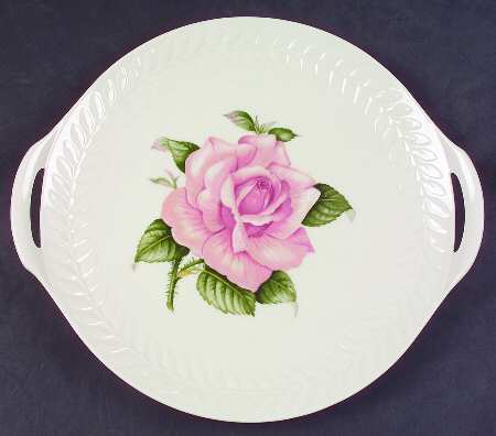 Regents Park Rose Handled Cake Plate