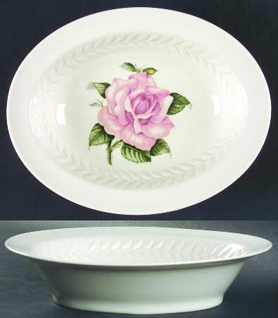 Regents Park Rose 9" Oval Vegetable Bowl