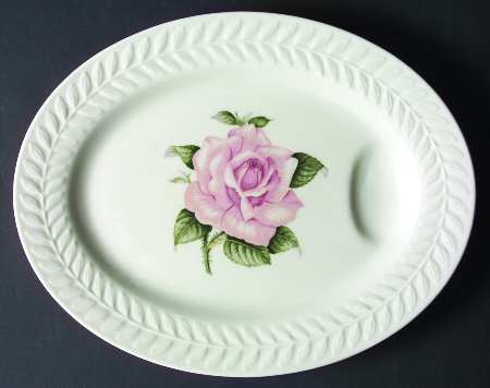 Regents Park Rose 11" Oval Serving Platter